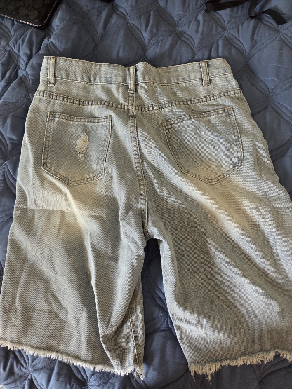Light Wash Denim Cutoff Shorts